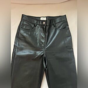 Aritzia vegan black leather pants